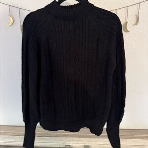 Black Cable Knit Sweater